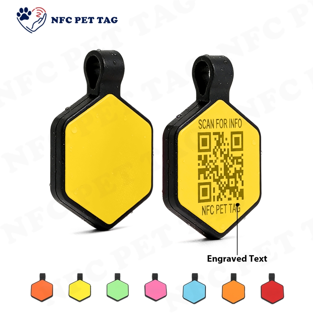 Custom Quick-Scan Engraved Nameplates NFC Pet ID Tag