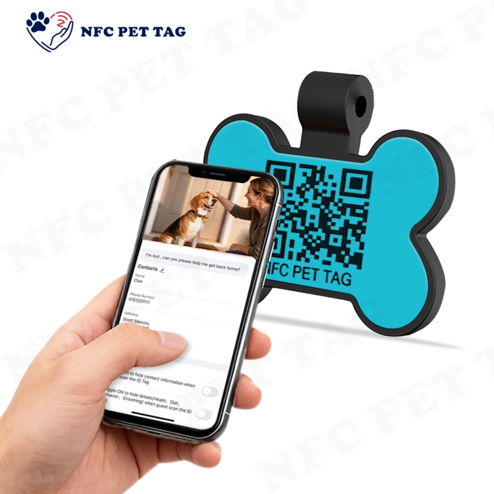 Pet Anti-lost Barcode Tag Animal Collar Tag Custom QR Code Tag