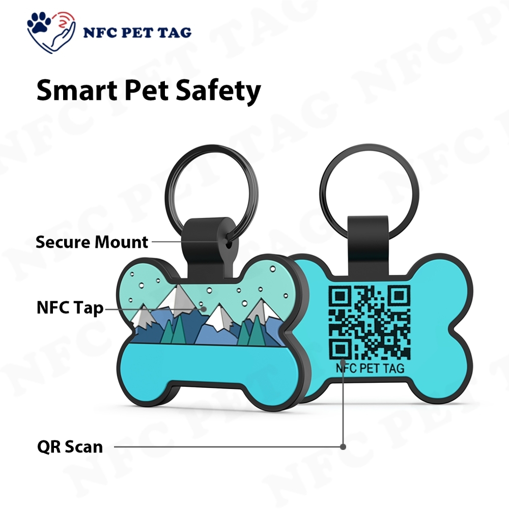 Pet Anti-lost Barcode Tag Animal Collar Tag Custom QR Code Tag