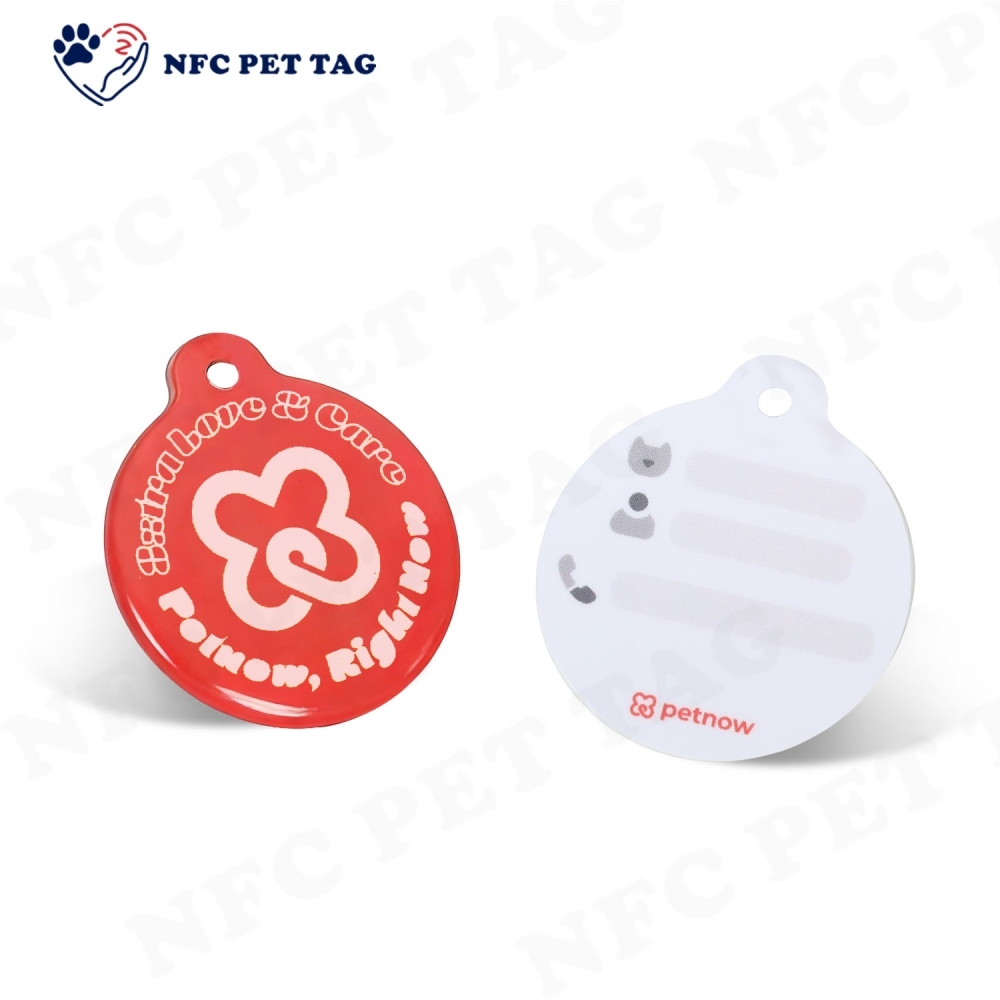 Scratch-Resistant Medical Alert Pet Safety Tag with RFID Tech Durable Epoxy Pet ID Tag