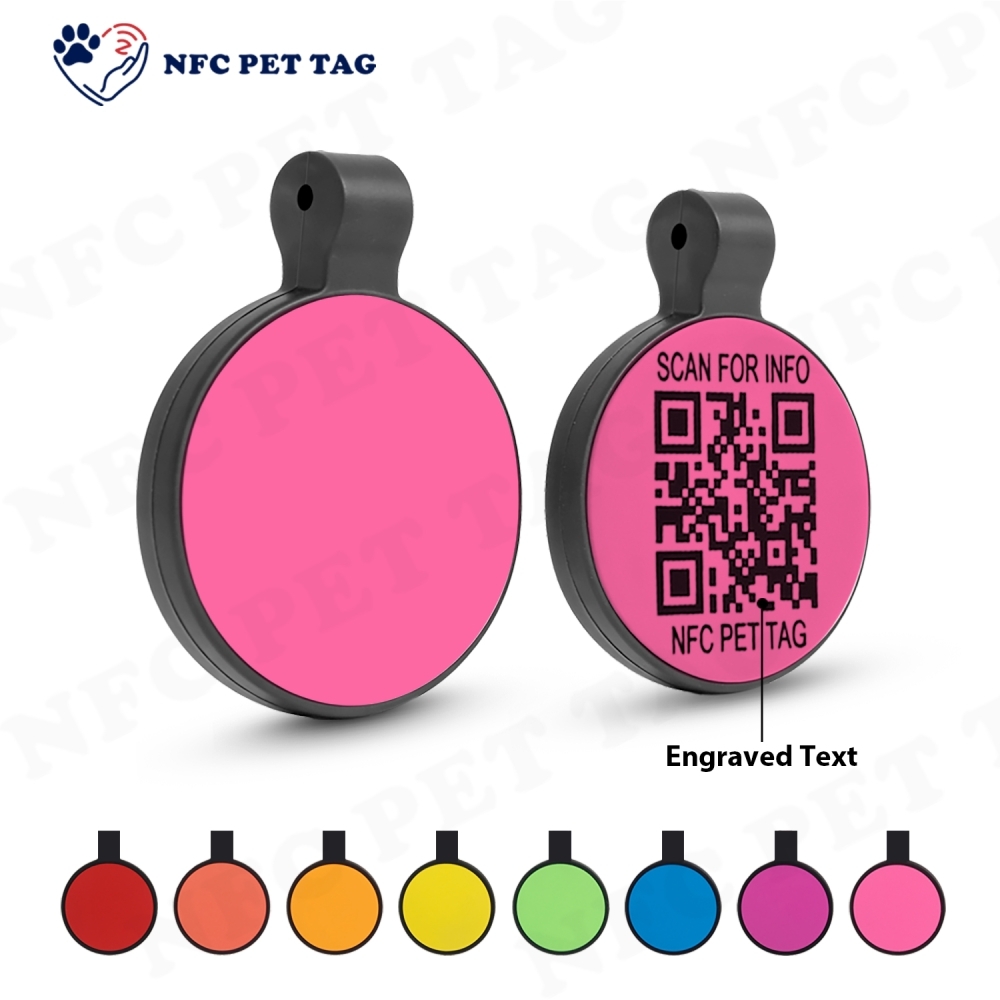 Customized LOGO and QR Code RFID Pet Tag for Dog and Cat