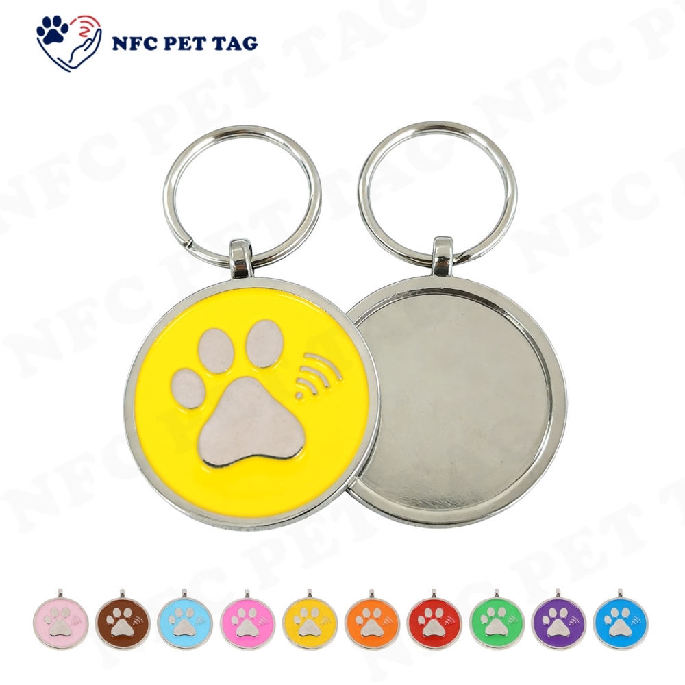 Outdoor Hiking Dog Leash Tag & Cat Harness Tag with Remote Update NFC Pet Tag