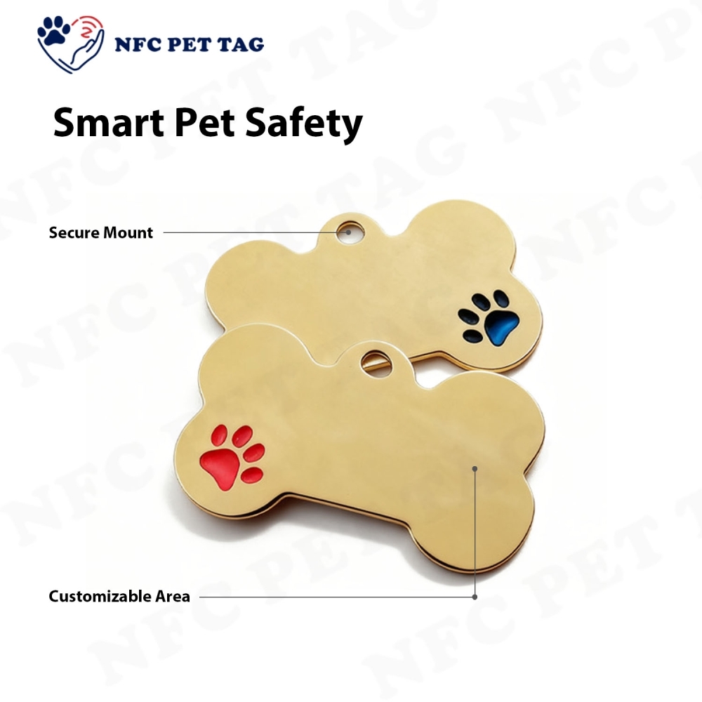 Custom Engraved Metal Dog Name Tag Personalized Pet ID Tag