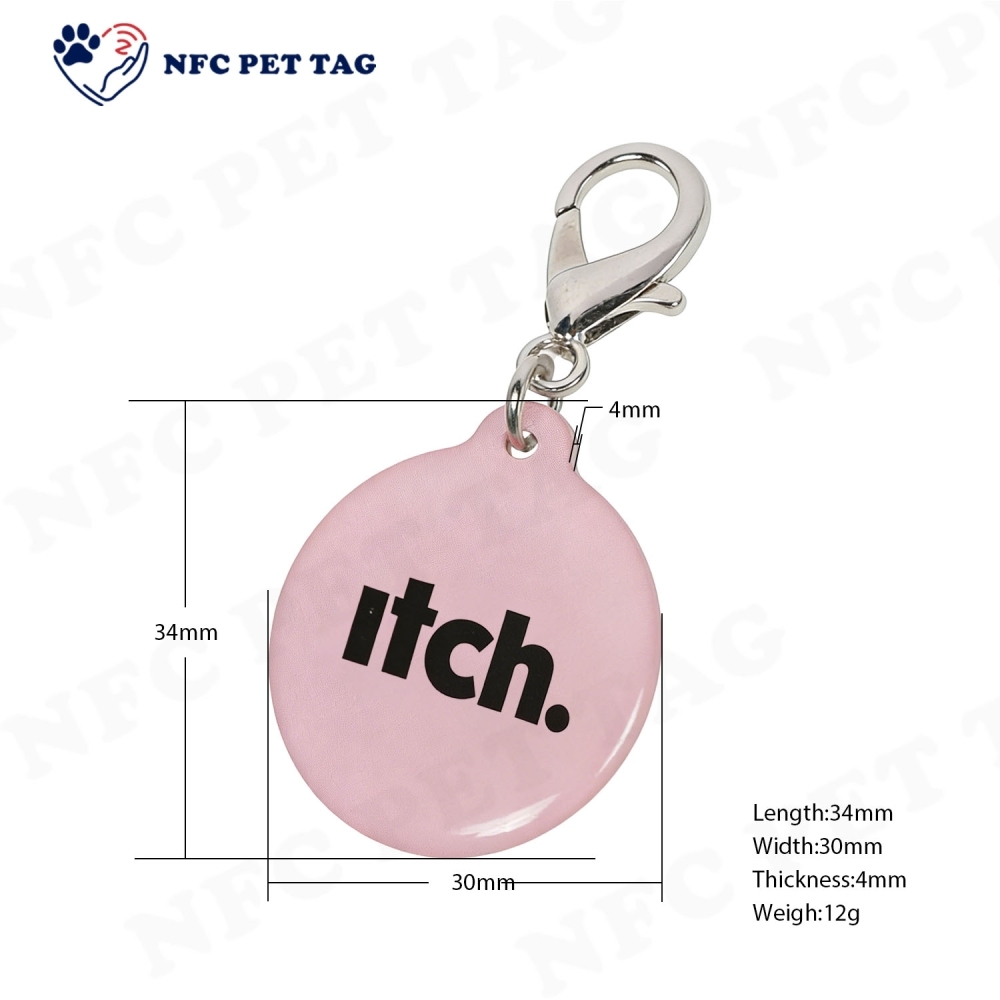 Heavy-Duty Medical Alert Engraved Pet Tag for Secure Pet Tracking Durable RFID Epoxy Pet ID Tag