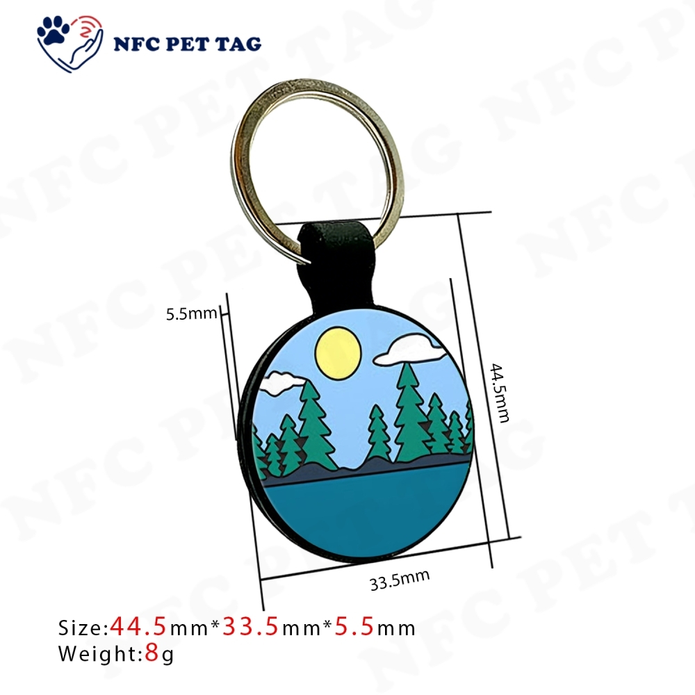 Personalized Silicone Pet Tag with RFID NFC QR Code Anti-Lost Tracking ID Pet Tag