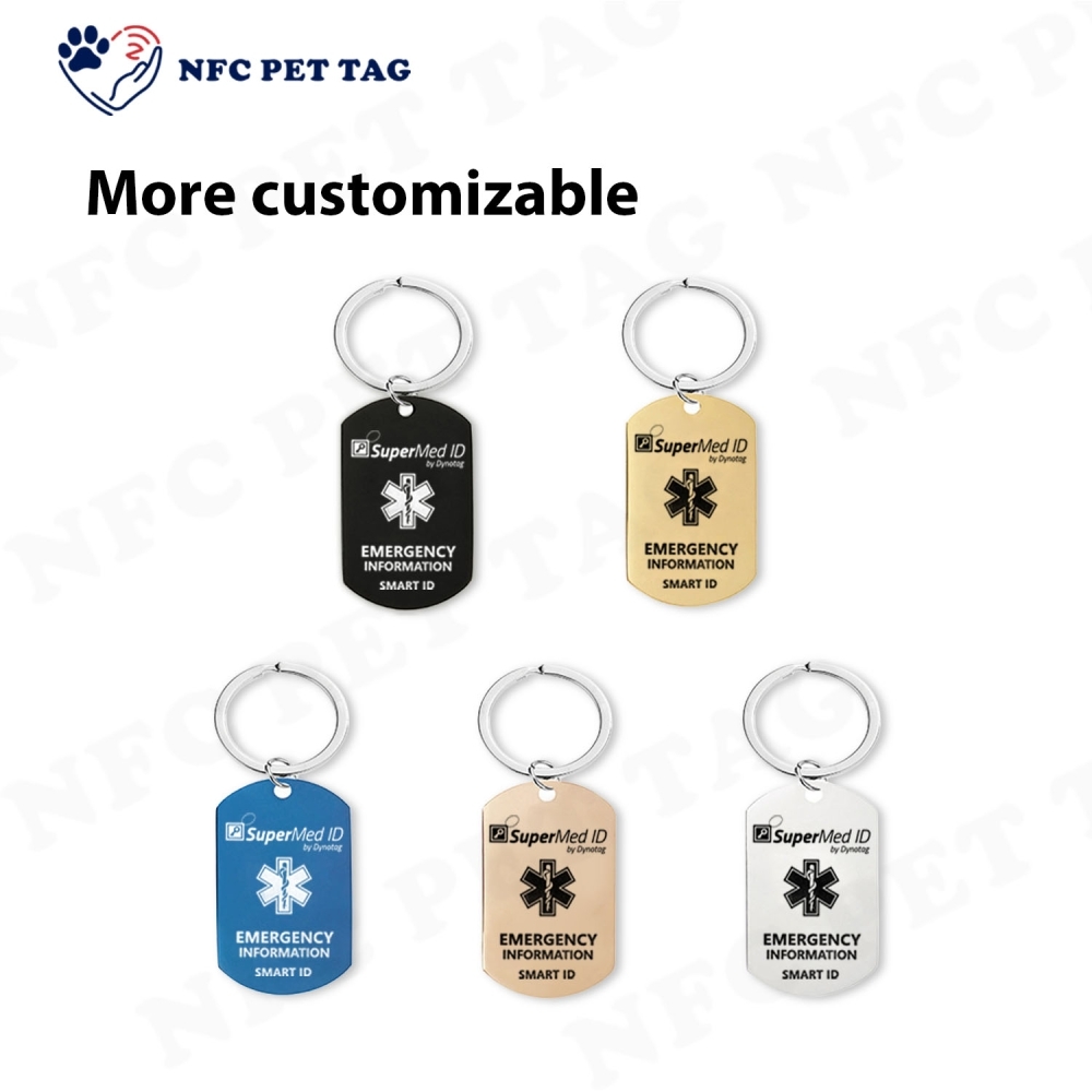 Custom Engraved Metal Dog Name Tag Durable Personalized Pet ID Tag