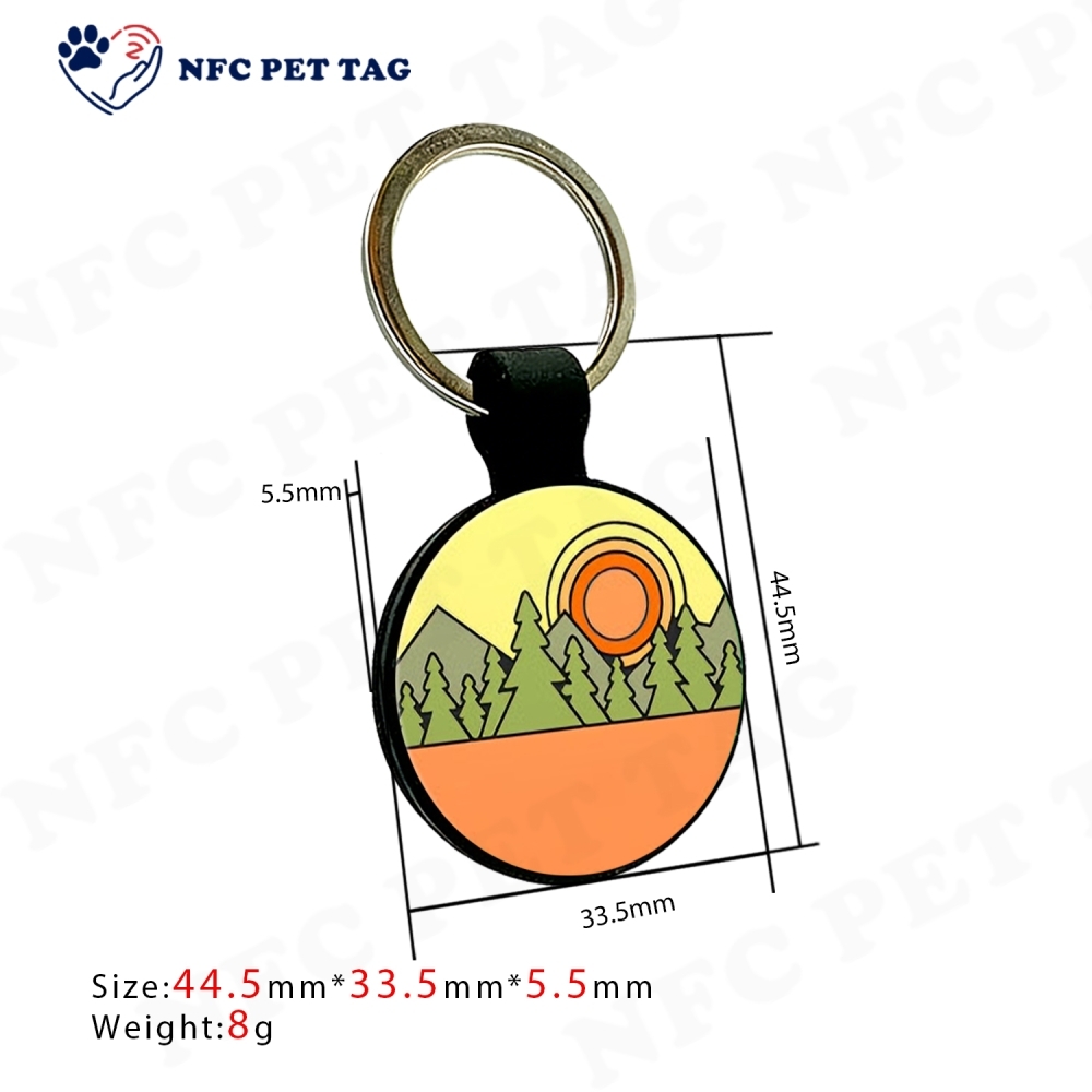 Customizable Silicone ID Tag with QR code NFC Pet Tracking