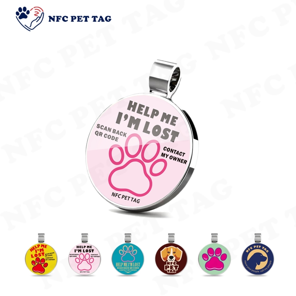 Scratch-Resistant Epoxy-Coated Metal NFC Zinc Alloy Pet Identification Tag