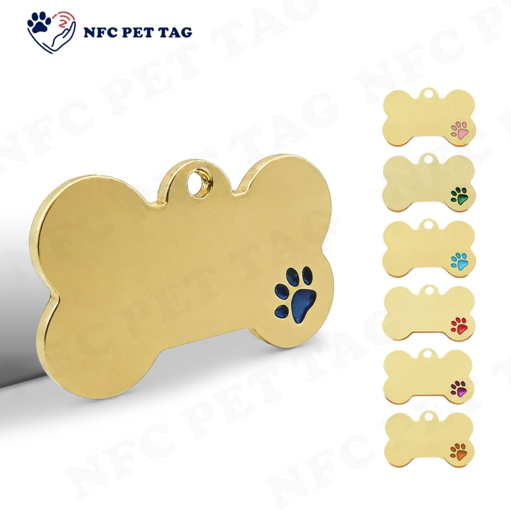 Custom Engraved Metal Dog Name Tag Personalized Pet ID Tag