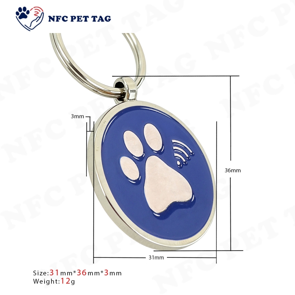 Remote Update Pet ID Tag Cat Harness Hiking Dog Leash NFC Pet Tag