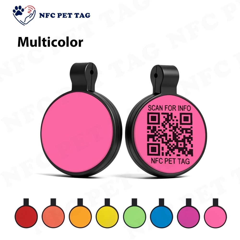 Customized LOGO and QR Code RFID Pet Tag for Dog and Cat