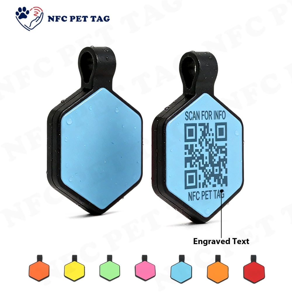 NFC Frosted Silicone Tag Anti-scratch QR Pet Tag