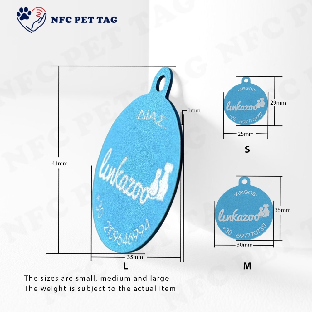 Wholesale Chemical-Resistant Metal Pet Tag Waterproof QR-Coded Pet ID Tag 