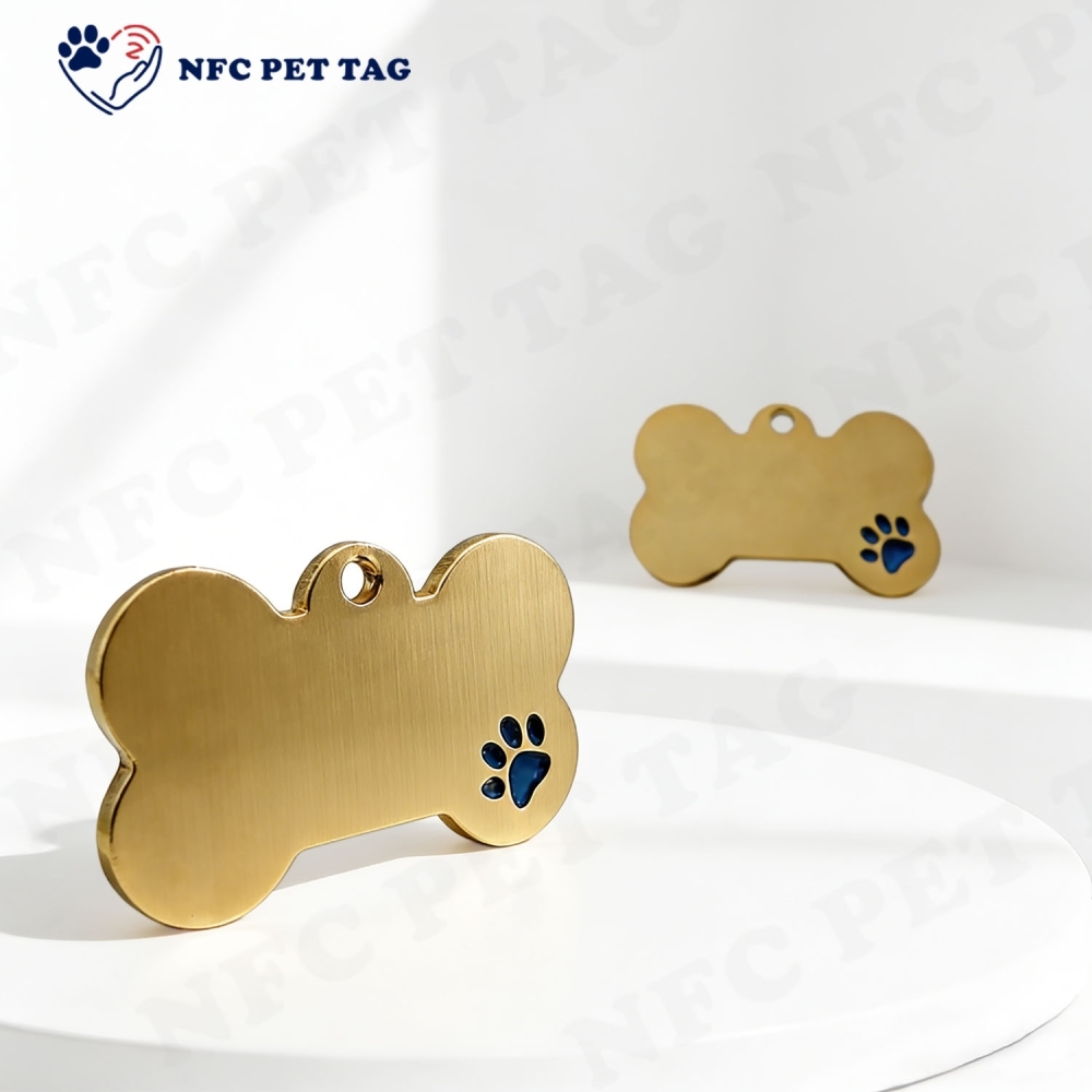 Custom Engraved Metal Dog Name Tag Personalized Pet ID Tag