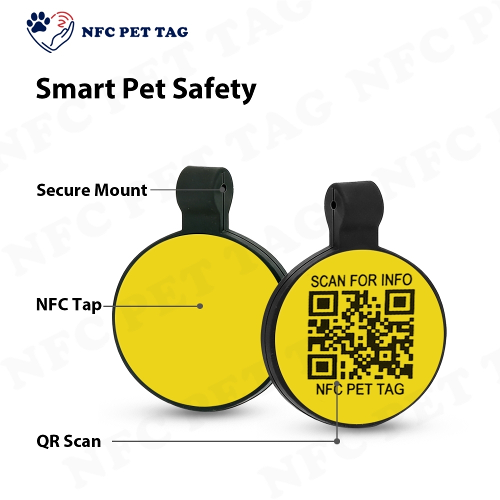 Digital Pet Profile NTAG213 NFC Silicone Pet ID Tag