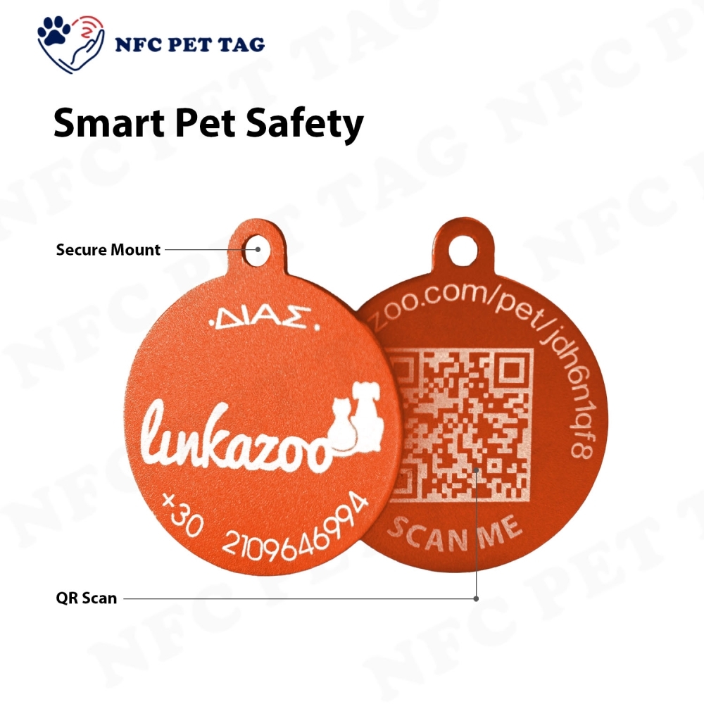 Wholesale Chemical-Resistant Metal Pet Tag Waterproof QR Pet ID Tag