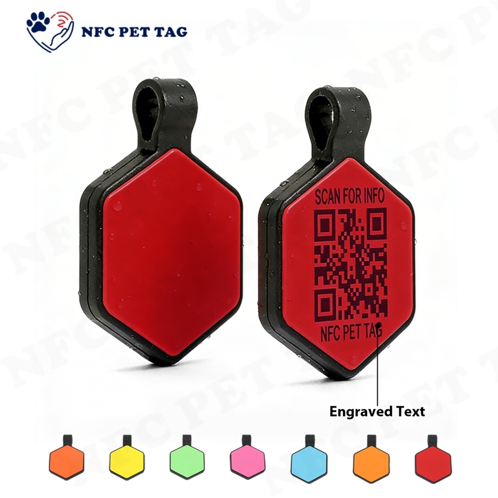 Customizable Anti-Lost QR Code URL Pet Collar Name ID Tag