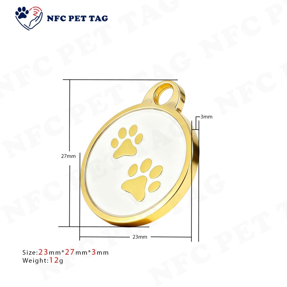 Silent Corrosion-Resistant NFC Dual-Function Metal Pet Tag