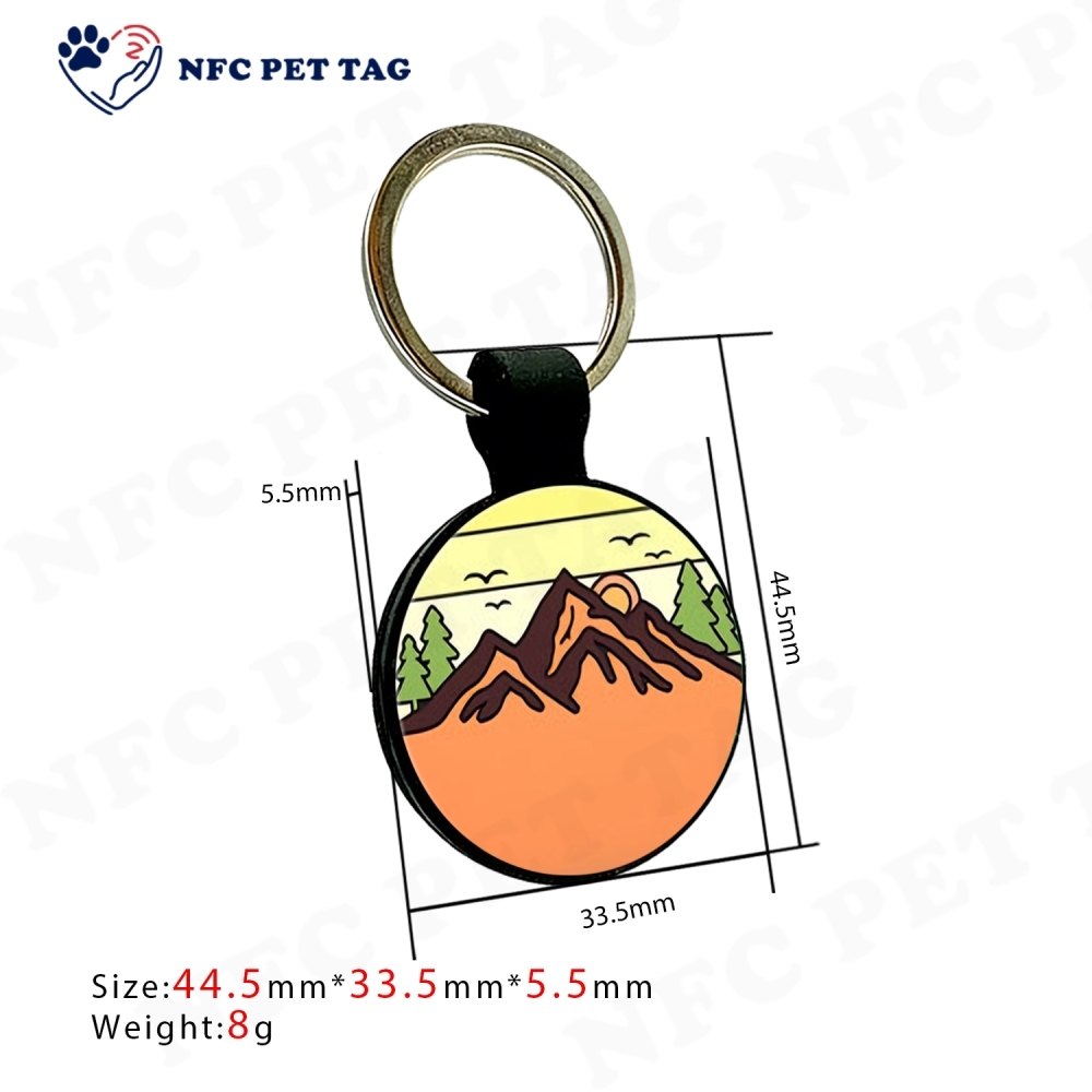 Personalized Silicone Pet Tag with QR Code & NFC Pet Tracking Solution